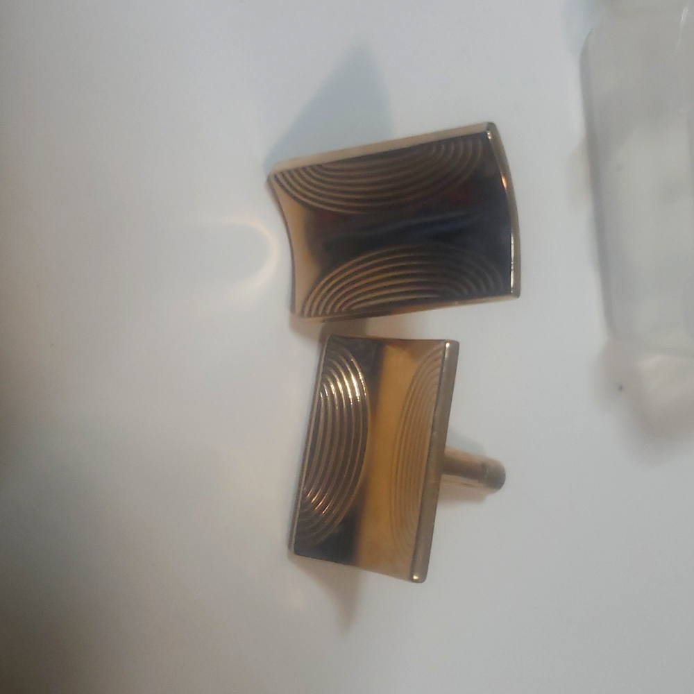 Vintage Square Gold Cufflinks